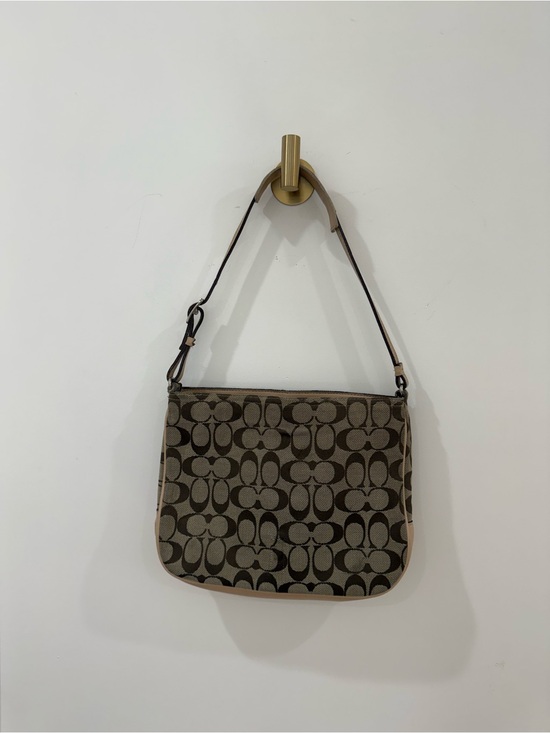 Coach Handbags - Coach Monogram Shoulder Bag in Brown and Tan